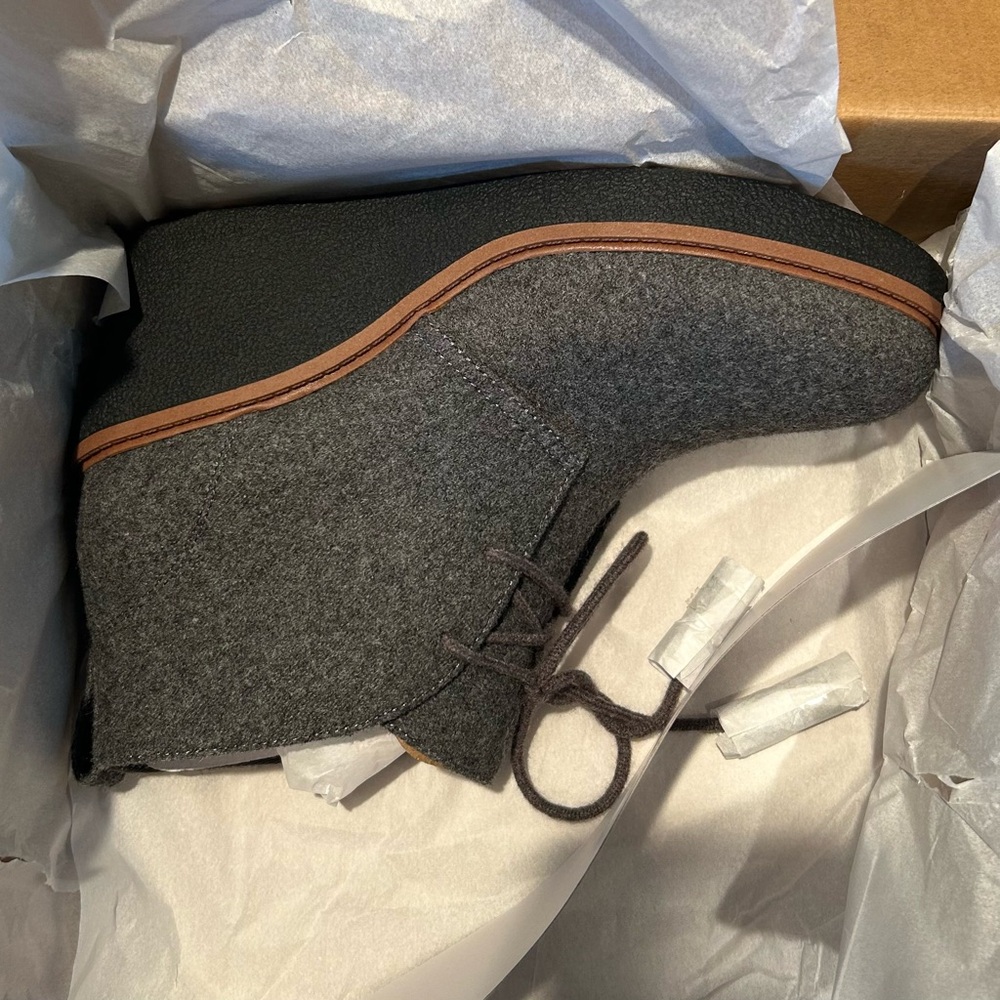 Dr. Scholl's Women's Aurora Gray Wedge Ankle Boots 3.25 Inches Wedge Heel Size 8 - Picture 12 of 16